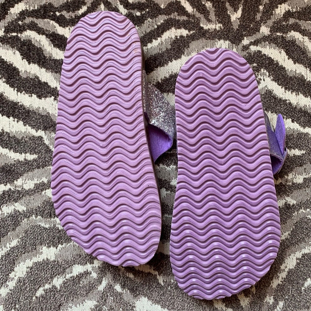 Lily & Dan—Purple Sparkle Glitter T-Strap Buckle Sandals (Size 11/12) - Picture 6 of 6